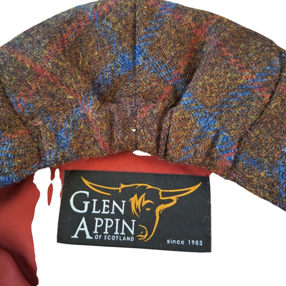 Glen Appin Scotland Harris Tweed Wool Newsboy Cap Hat Peaky Blinders Ivy League